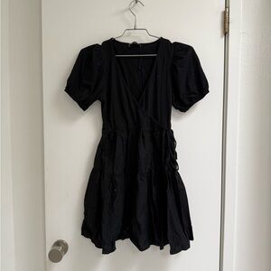 Zara XS Black faux Wrap Dress
